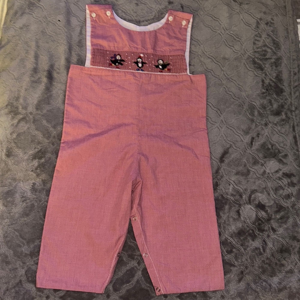 Be Mine Smocked Penguin Longall size 2t NWOT